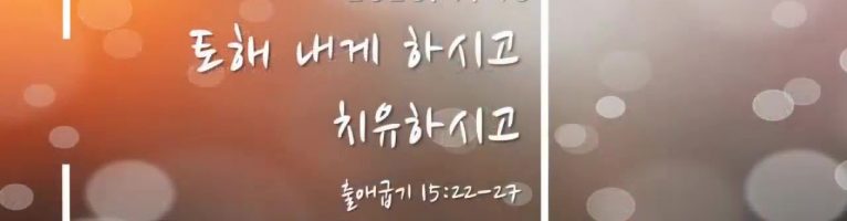 “토해내게 하시고 치유하시고” (출애굽기 15:22-27)